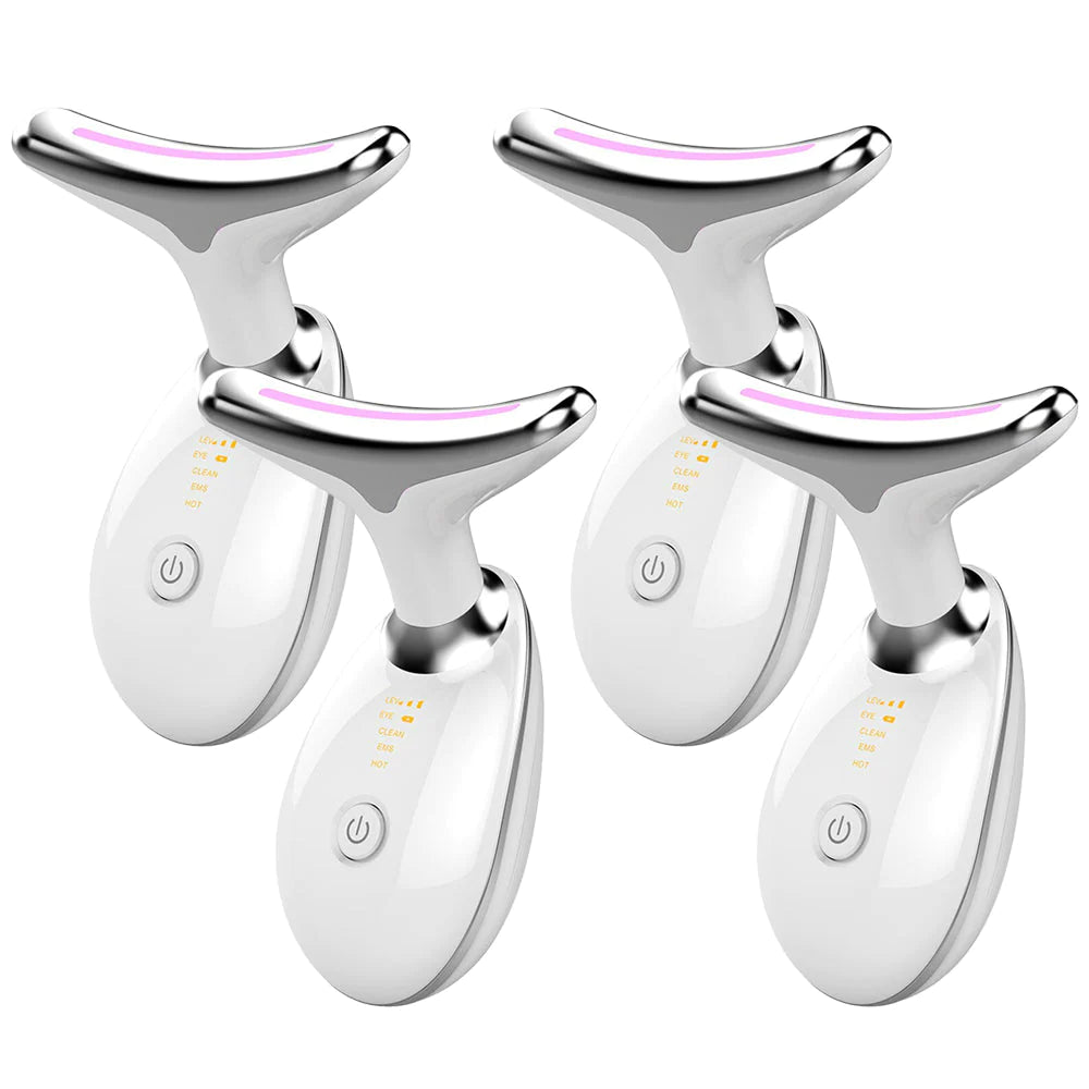 "Revitalize Your Skin: EMS Thermal Neck & Face Lifting Massager - Microcurrent Wrinkle Remover & LED Photon Beauty Device for Women"