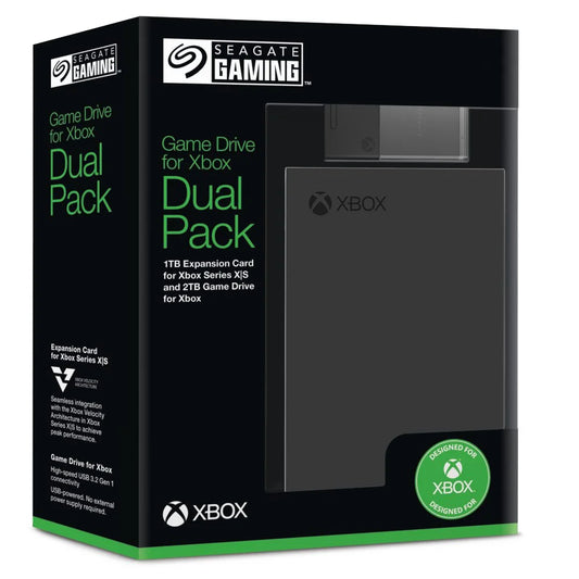 Game Drive for Xbox Dual Pack - 1TB Expansion Card for Xbox Series X|S and 2TB Game Drive for Xbox