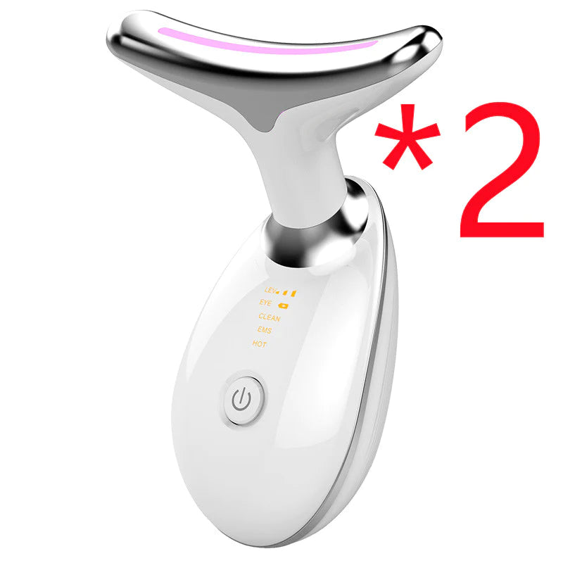 "Revitalize Your Skin: EMS Thermal Neck & Face Lifting Massager - Microcurrent Wrinkle Remover & LED Photon Beauty Device for Women"