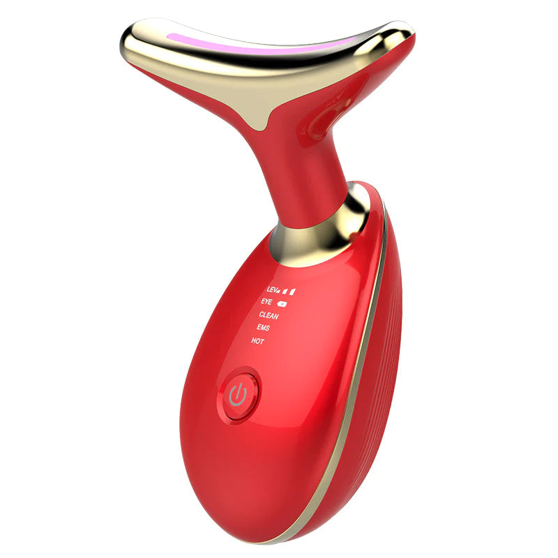 "Revitalize Your Skin: EMS Thermal Neck & Face Lifting Massager - Microcurrent Wrinkle Remover & LED Photon Beauty Device for Women"